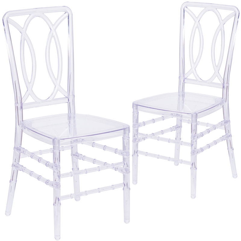 Elegance Crystal Ice Glam Stacking Chair - UV and Scratch Resistant