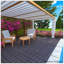Carreaux de terrasse emboîtables H-Style de 12 pouces pour une installation facile, utilisation intérieure et extérieure, 44 pièces-114649918