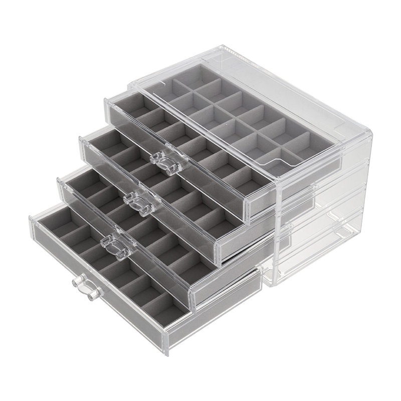 Jewellery Box + Dividers, Grey