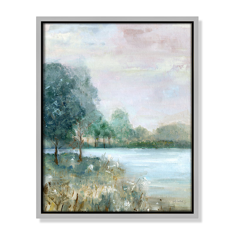 «Blue Hour I Print» par Sally Swatland, H 15,5 po x l 12,5 po, Argent argent