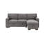 Canapé-lit modulaire réversible en tissu gris foncé 86,5 po avec 2 tiroirs et 2 ports USB Estelle