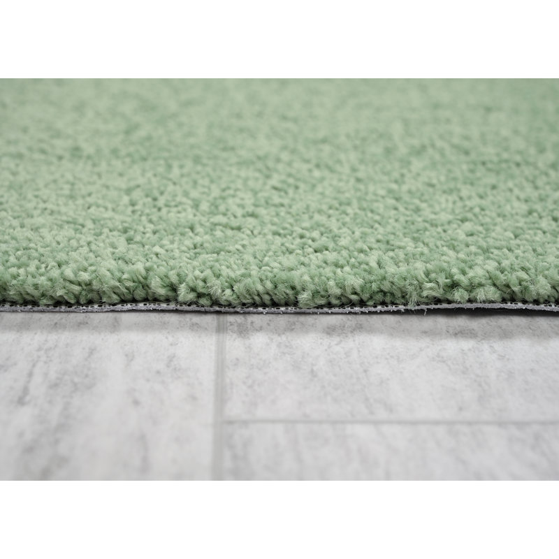 Monarrez Nylon Bath Rug with Non-Slip Backing, Single- 72" L x 60" W, Deep Fern