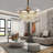 Duranko 42'' Retractable Crystal Ceiling Fans Light with Remote Control