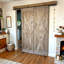 Portes de grange doubles en bois d'aulne 24 po x 84 po avec quincaillerie coulissante en bois