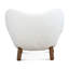 Chaise Pelican Sherpa - Blanc nuage / noyer