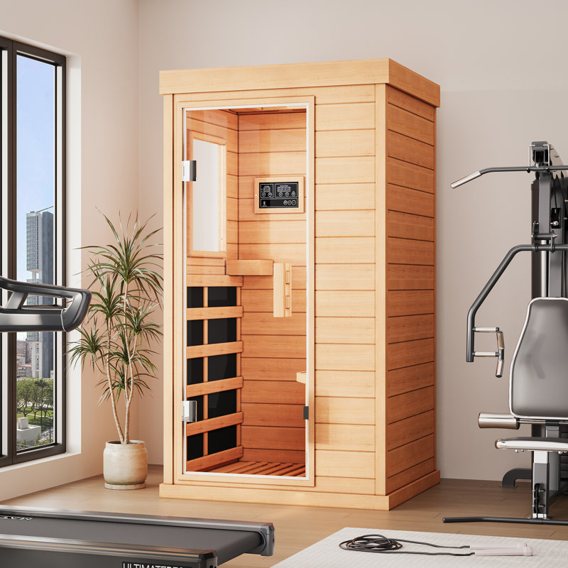 Mini sauna infrarouge Erommy, sauna domestique avec Bluetooth, contrôle numérique et chauffage rapide