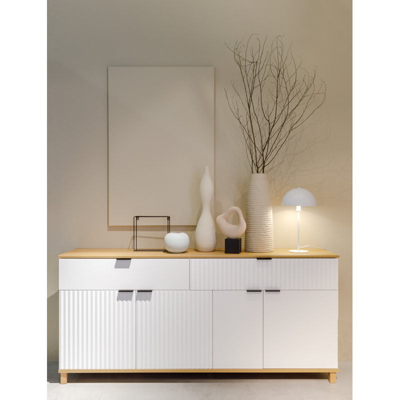 Plissee Sideboard 4 Door 2 Drawers