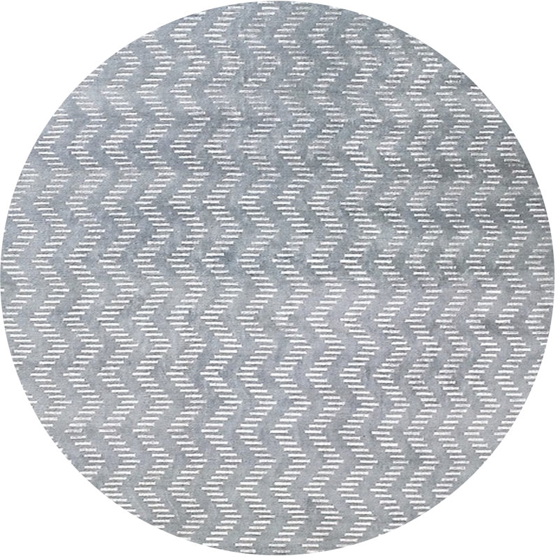 Tapis gris / blanc Alantra, Rond 3 pi