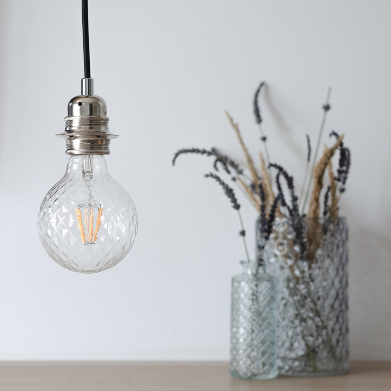 Aaden 3 - Light Bulb Pendant, Nickel