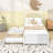 Twin Wood Platform Bed with Twin Trundle and Headboard-1113759174