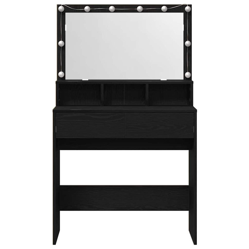 Dressing Table 80 X 41 X 134.5 Cm Engineered Wood, Black
