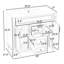 Meuble-lavabo de salle de bain avec lavabo, tablettes de rangement, tiroirs et portes-677733568