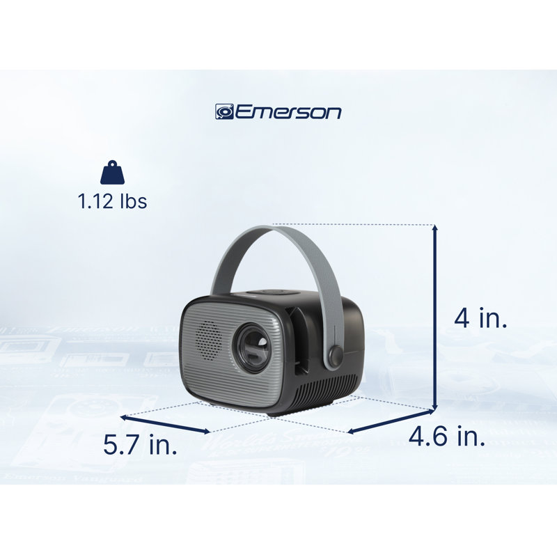 Emerson EVP-1001 150″ Home Theatre LCD Projector, Black