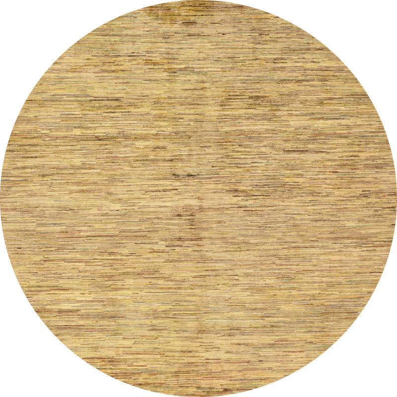 Tapis décoratif multicolore à motif abstrait, Rond 4 pi