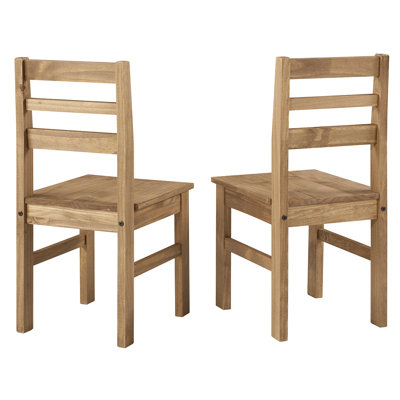 Cortavious 16.92'' H Pine Solid Wood Side Chair