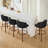 Counter Height Swivel Bar Stools With Water-Resistant Upholstered Seat Wide Backrest And Wooden Legs (Set of 4)-288038015-288038013