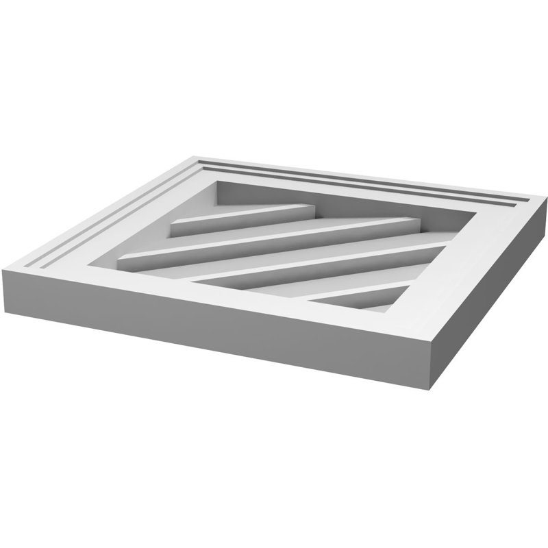 Évent à pignon fonctionnel en uréthane Diamond, H 20 po x l 20 po x P 1,5 po