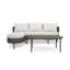 Ensemble de conversation pour patio 3 personnes avec coussin et table basse