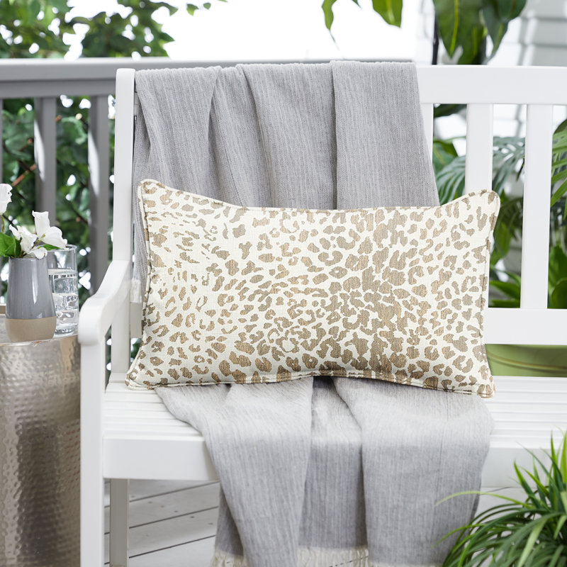  Housse et insert de coussin d'extérieur pour l'extérieur, H 14 po x l 24 po, Brun clair