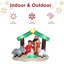 Crèche de Noël gonflable Christmas Snowy Night