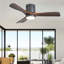 Ventilateur de plafond moderne à 3 pales de 42 po avec lumière DEL et ventilateur encastré à télécommande avec pales en bois massif à 3 vitesses 6 couleurs-1856561773-1856561771