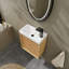 Meuble-lavabo mural 18,5 po avec lavabo intégré pour salles d'eau
