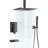 12 inch Shower System Ceiling Mounted Rainfall Shower Head with Handheld Sprayer, Waterfall Tub Spout and Rough-in Valve-88137905