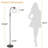 59" Arced Floor Lamp With Glass Lampshade and Bulb Included