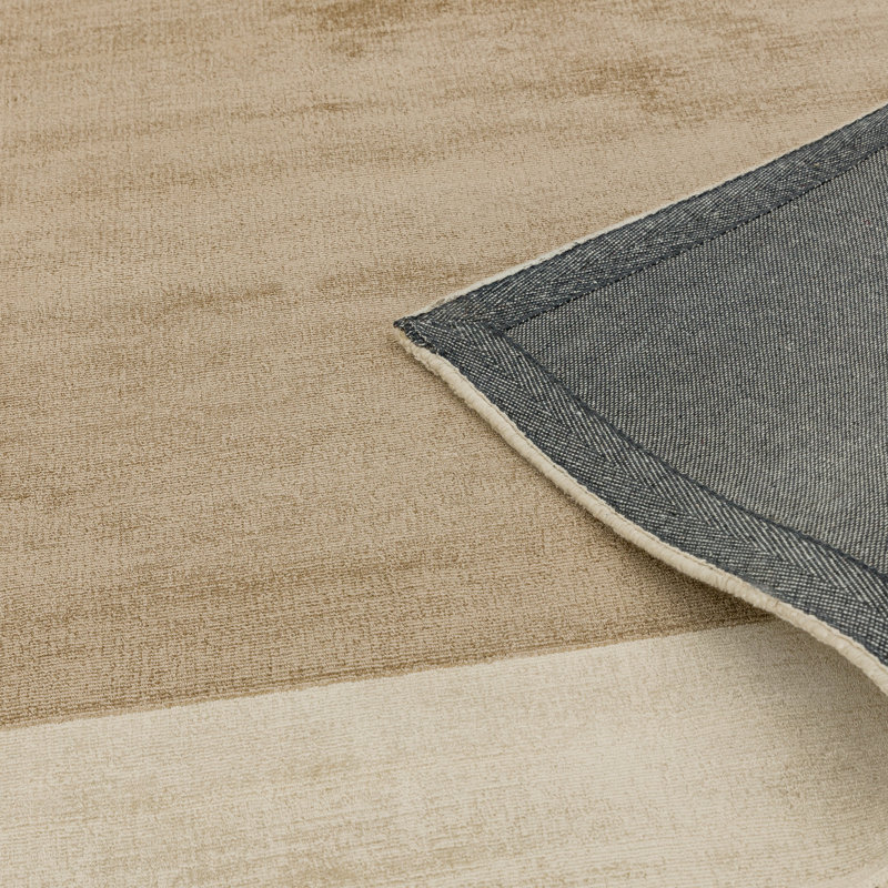 Desrosiers Shinny Bordered Putty/Champagne Area Rug, Square 200cm