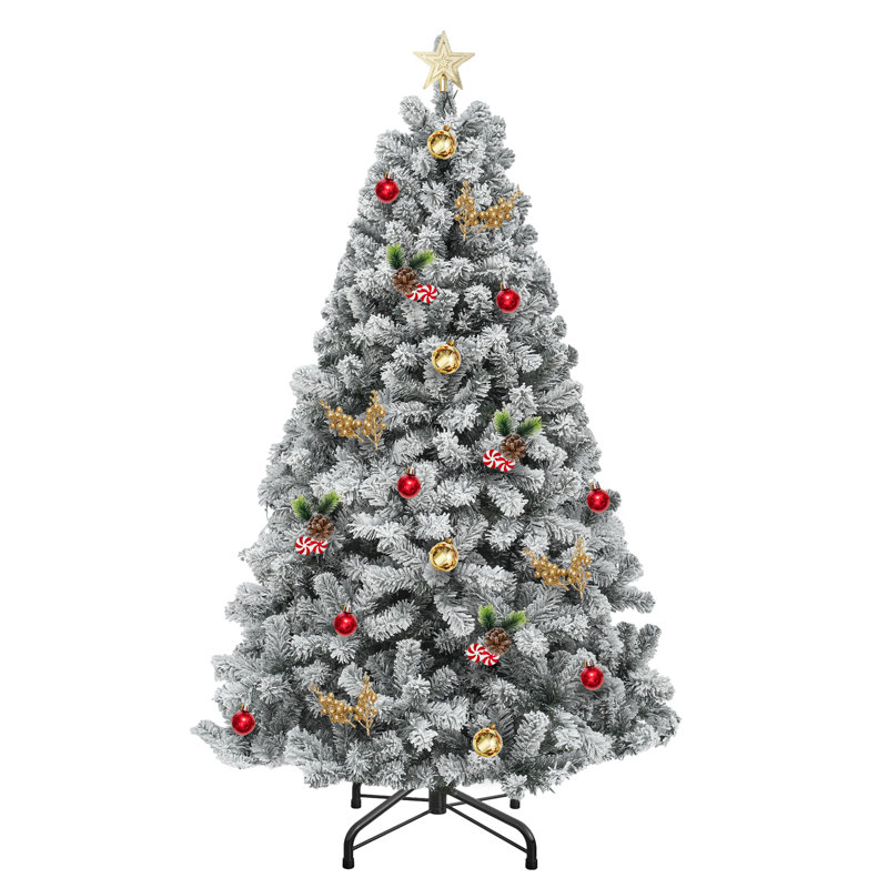 Lighted Artificial Pine Christmas Tree, 6' H