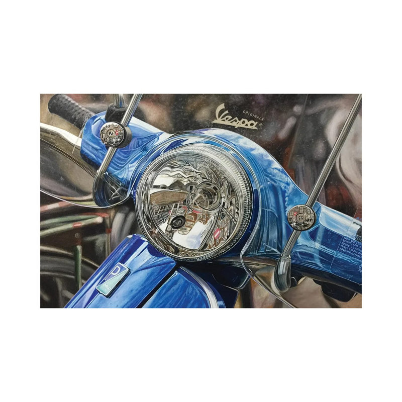 Vespa by J.Bello Studio - Wrapped Canvas Print, 20.32 cm H x 30.48 cm W
