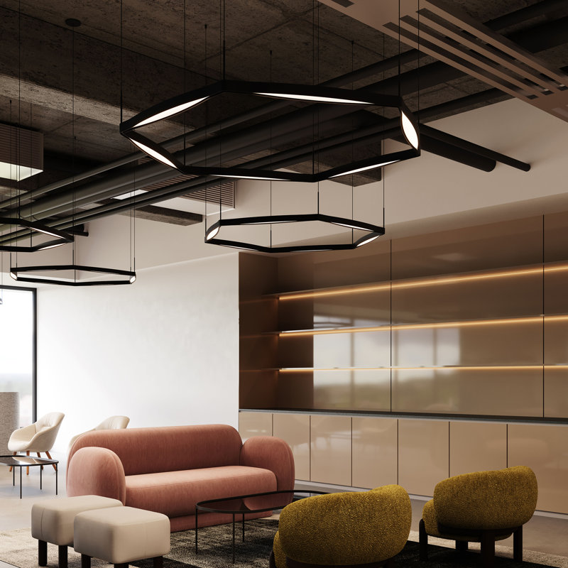 Ola Satin Black LED Modular Pendant Light