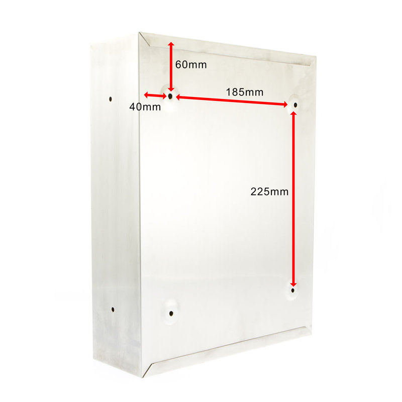 Trent Wall Mounted Galvanised Steel Lockable Weatherproof Post Box - 26x34x9cm