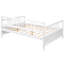 Lit de jour blanc avec pieds de support stables, idéal pour la chambre à coucher et le salon, avec pieds de rangement supplémentaires inclus - blanc, espace multifonctionnel