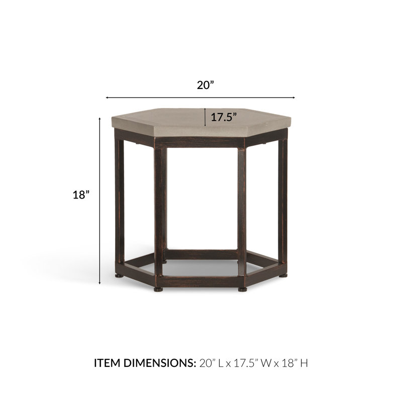 Paxton Outdoor Side Table, Black