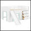 Lit mezzanine double pleine grandeur avec glissade
