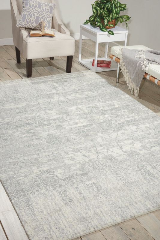 Idaville Viscose Abstract Indoor Rug, Rectangle 7'9" x 9'9"