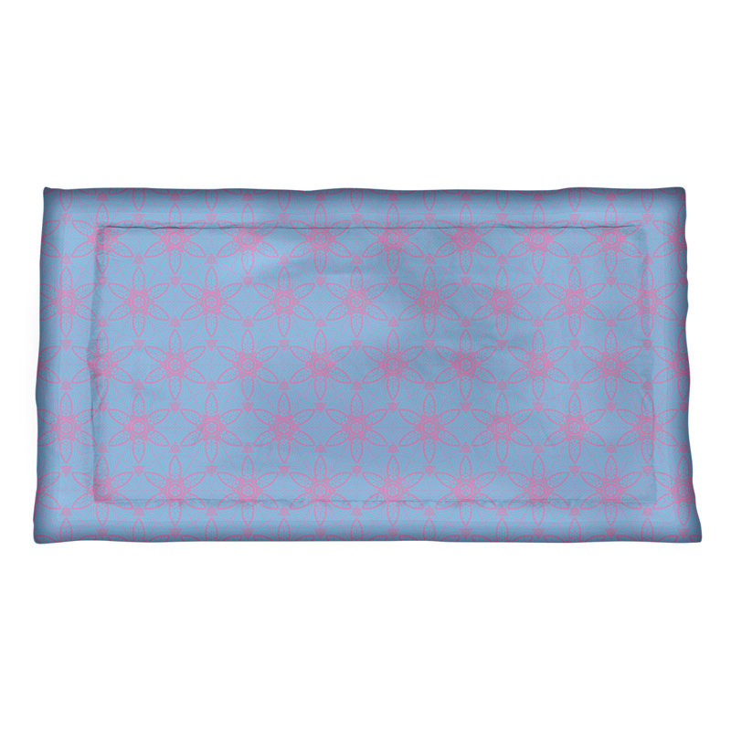 Taie décorative Katelyn Elizabeth, Microfibre, Très grand, Bleu / Rose