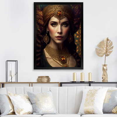 Eato, jeune femme avec des bijoux bohémiens V sur toile