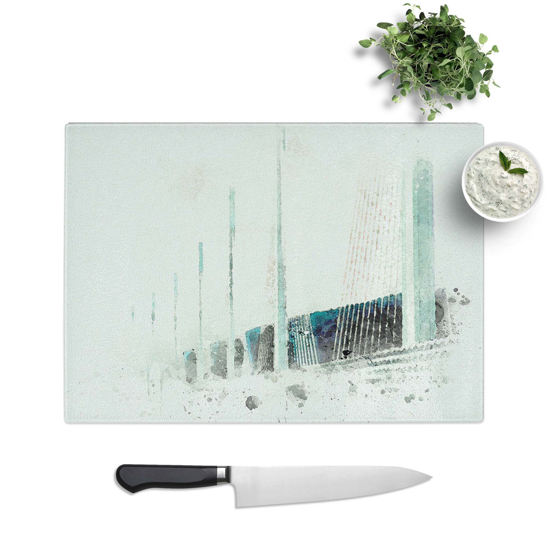 Glass Millau Viaduct Bridge in France in Abstract Chopping Board