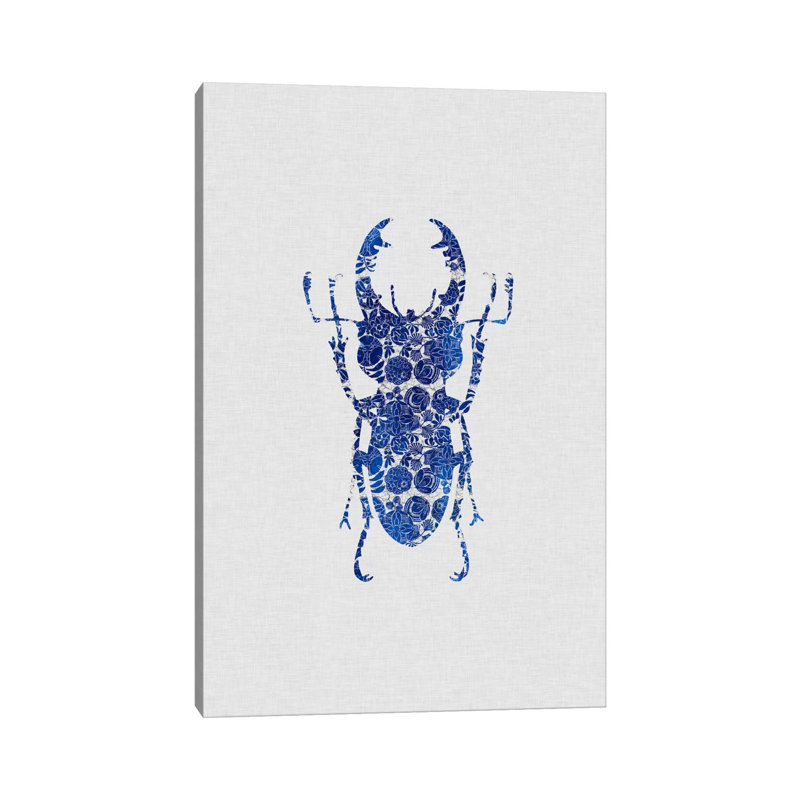 Blue Beetle III by Orara Studio - Wrapped Canvas Gallery-Wrapped Canvas Giclée, 20.32 cm H x 30.48 cm W