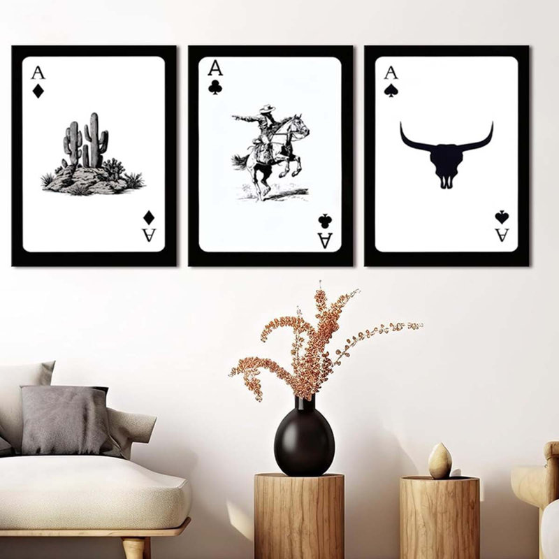3 Piece Wrapped Canvas Print, 60 cm H x 40 cm W
