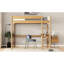Lit mezzanine simple avec bureau et tête de lit élégante - matériaux élégants de qualité supérieure