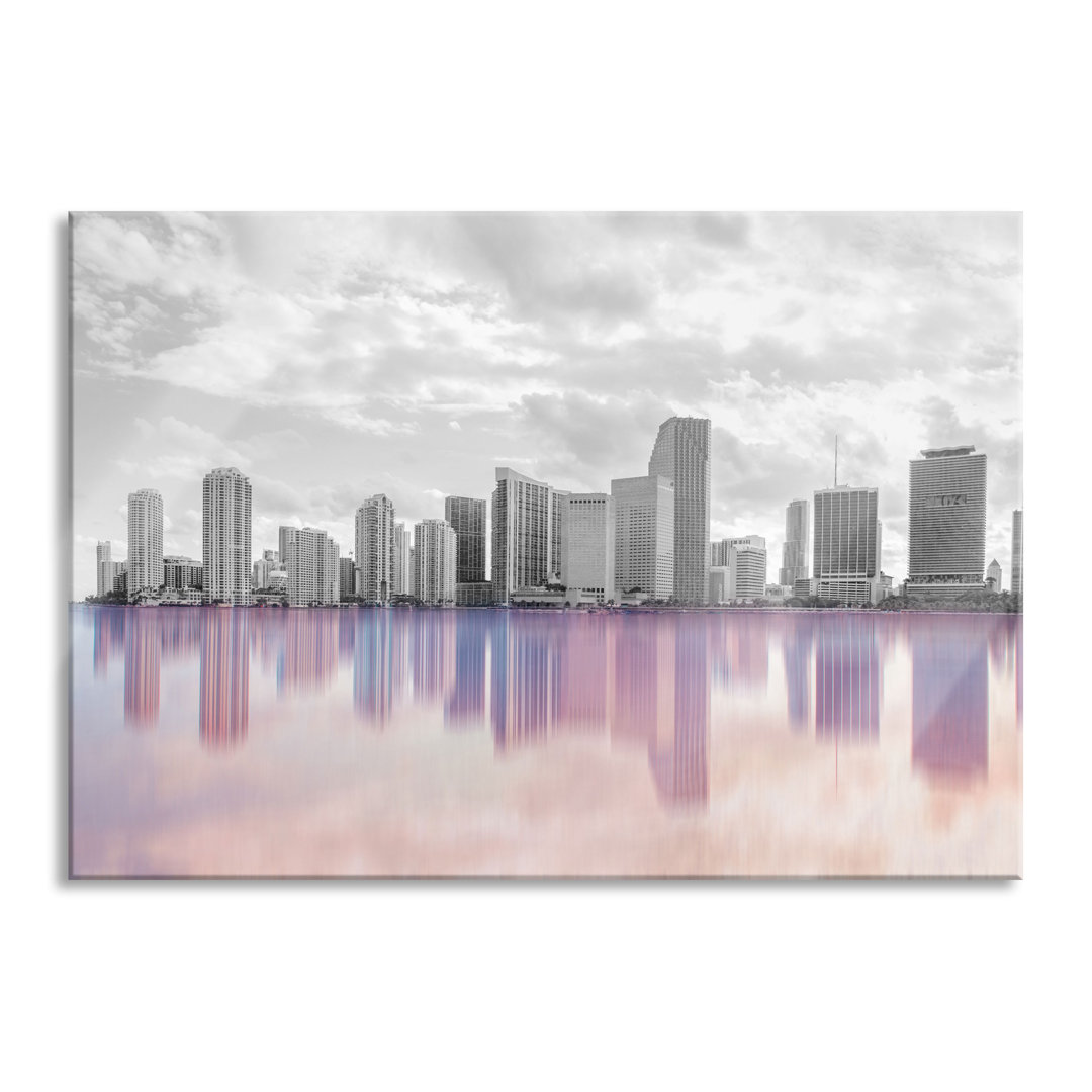 Glasbild Miami, Florida Skyline