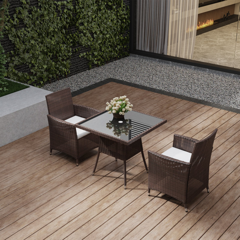 Square 4 - Person Outdoor Table, 72.5cm H x 80cm W x 80cm D