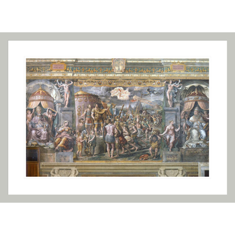 «Constantin's Vision of the Cross» par Raphael, impression giclée encadrée, H 21,39 po x l 29,5 po
