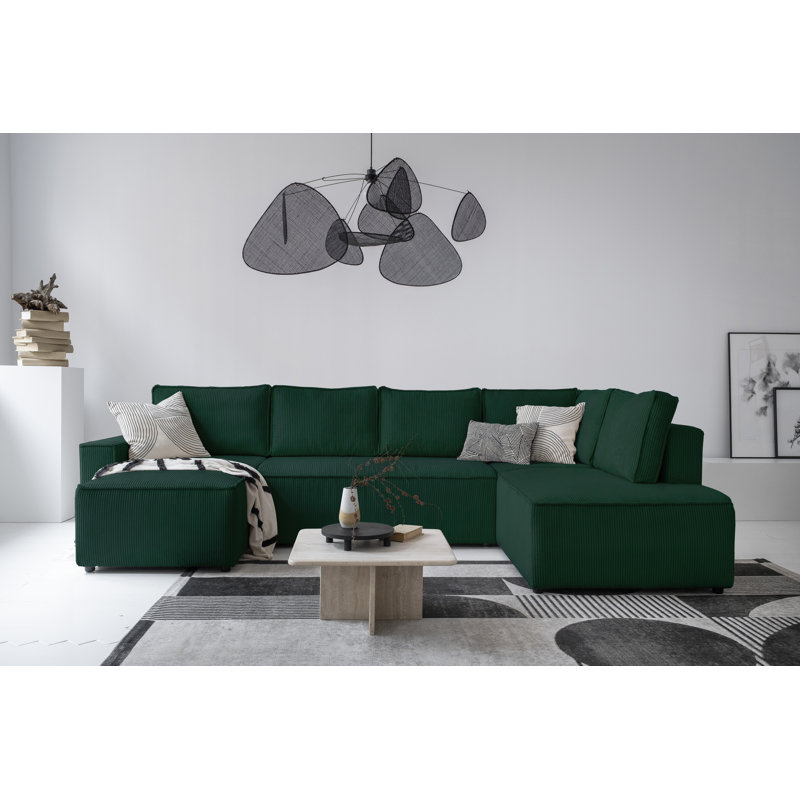 Sofa Bed, Right Hand Facing, Bottle Green