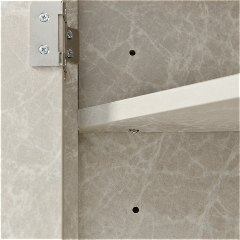 Wingman Freestanding Bathroom Cabinet, White Marble