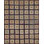 Small Square Antique Late 19th Century American Log Cabin Folk Art Design Hooked Rug