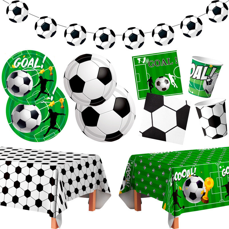 Soccer Party Tableware, Soccer Birthday Tableware Set